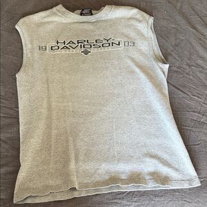 Harley-Davidson Light Gray Sleeveless Logo Tee